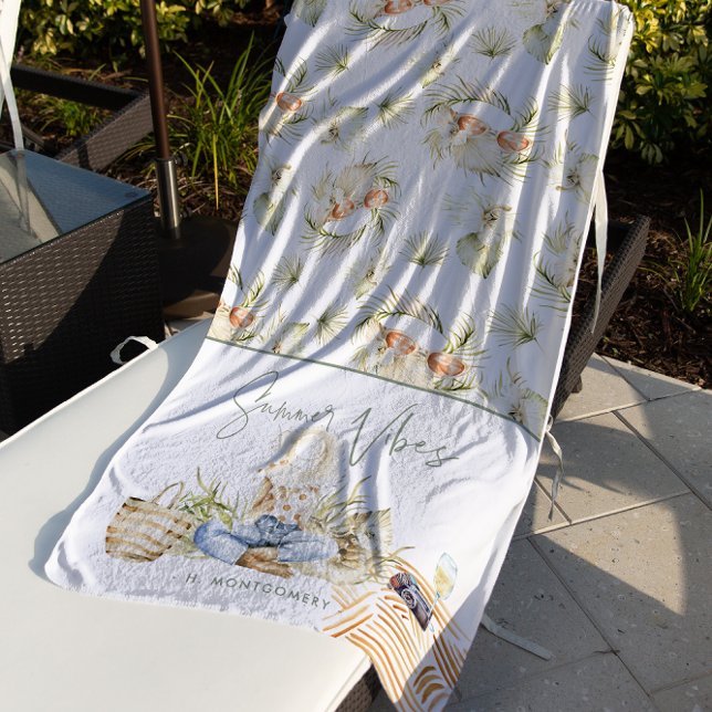 Serviette De Plage Vibes d'été | Week-end bohème pour l'enterrement d (Créateur téléchargé)