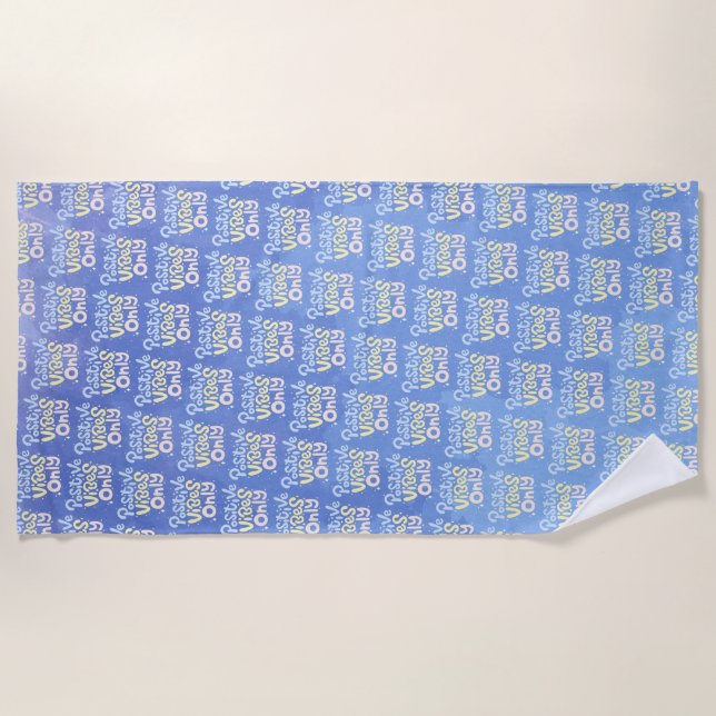 Serviette De Plage Vibrations Positives Seulement (Devant)