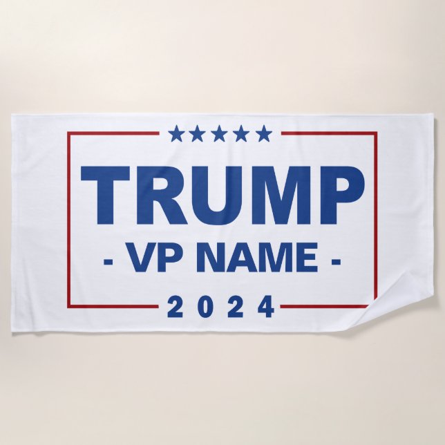 Serviette De Plage Vice-président Trump 2024 sur mesure (Devant)