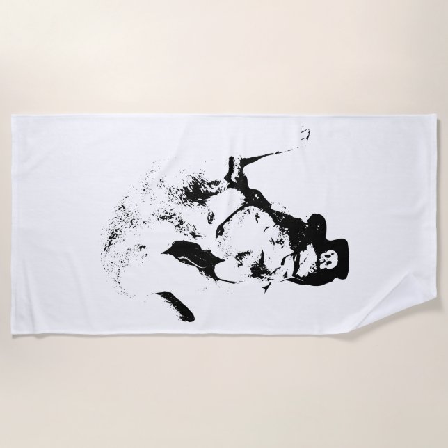 Serviette De Plage Victory Lap - Labrador en jeu (Devant)
