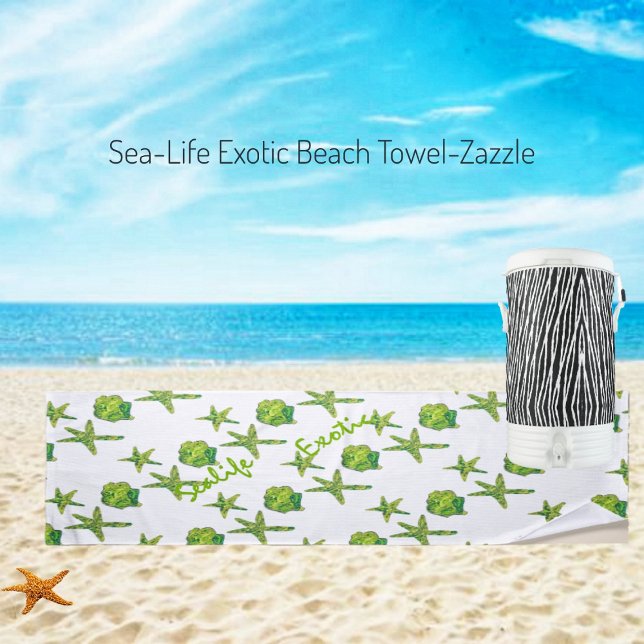 Serviette De Plage Vie marine Exotique (Créateur téléchargé)