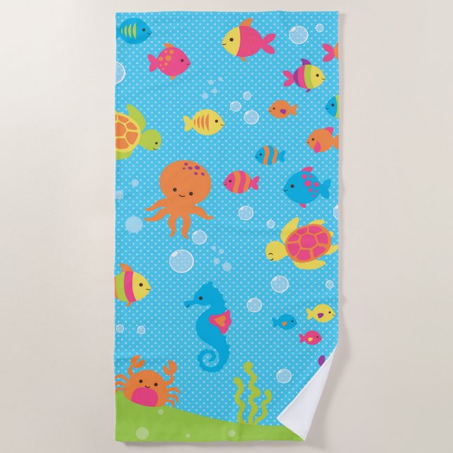 Serviette De Plage Vie maritime (Devant)