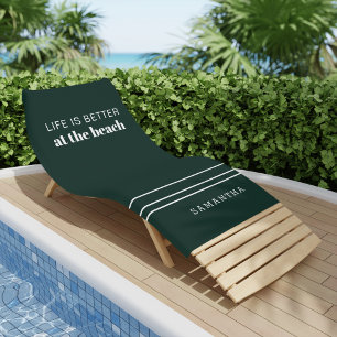 Serviette De Plage Vie Personnalisée est Meilleure Vacances en Famill