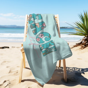 Serviette De Plage Vie sur la plage de Retro