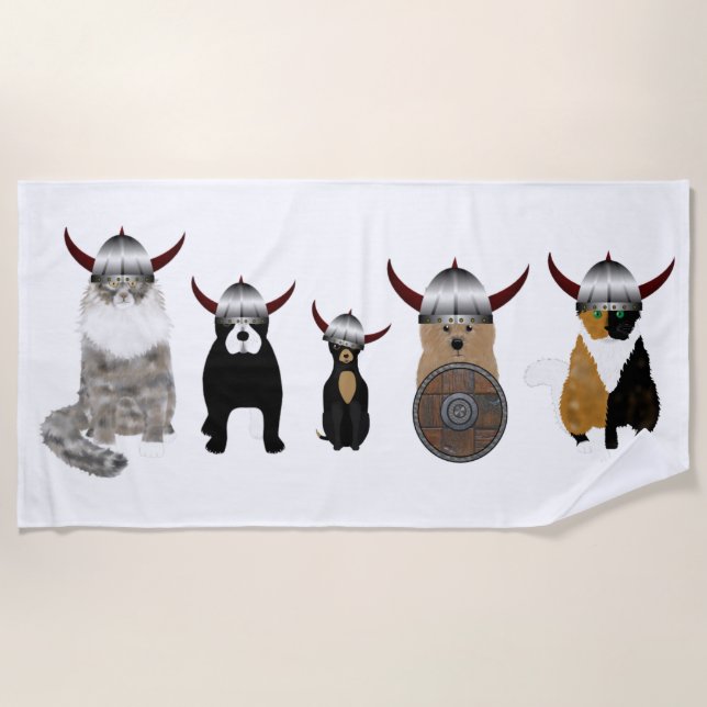Serviette De Plage Viking Pets Beach Towel (Devant)