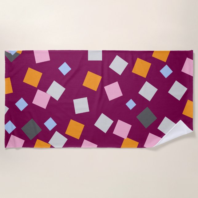 Serviette De Plage Vin Impérial  (Devant)