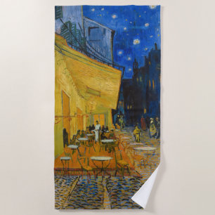 Serviette De Plage Vincent van Gogh - Café Terrasse en soirée