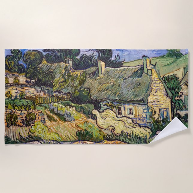 Serviette De Plage Vincent Van Gogh - Chalets de chaume à Cordeville (Devant)