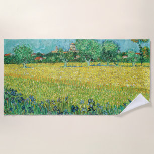 Serviette De Plage Vincent van Gogh - Champ avec Iris près d'Arles
