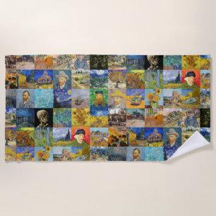 Serviette De Plage Vincent van Gogh - chefs-d'oeuvre Mosaic Patchwork
