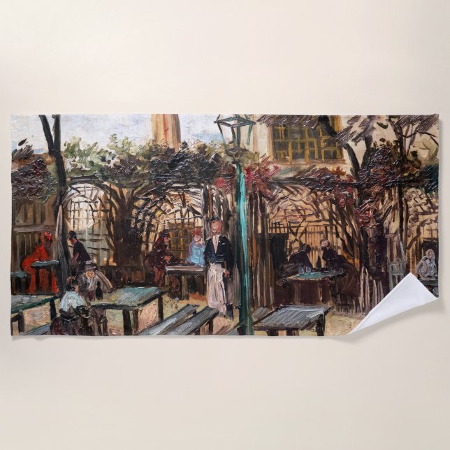 Serviette De Plage Vincent Van Gogh - La Guinguette sur Montmartre (Devant)
