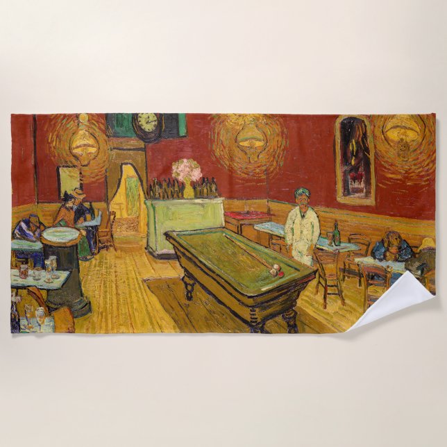 Serviette De Plage Vincent van Gogh - Le Café de nuit (Devant)