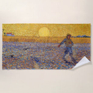 Serviette De Plage Vincent van Gogh - Le Semeur au soleil couchant