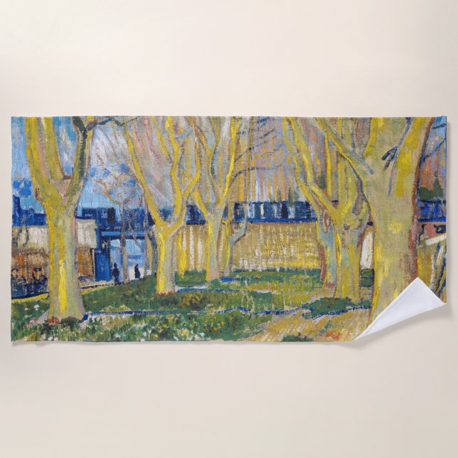 Serviette De Plage Vincent van Gogh - Le Train Bleu (Devant)