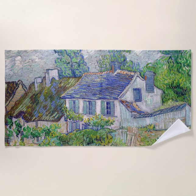 Serviette De Plage Vincent van Gogh - Maisons à Auvers (Devant)