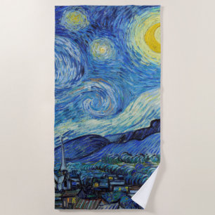 Serviette De Plage Vincent Van Gogh Nuit d'art Vintage