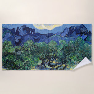 Serviette De Plage Vincent van Gogh - Oliviers avec les Alpilles