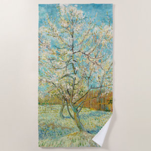Serviette De Plage Vincent van Gogh - Poche rose en fleurs