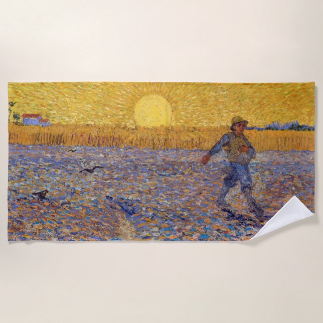Serviette De Plage Vincent van Gogh - Sower avec réglage Sun (Devant)