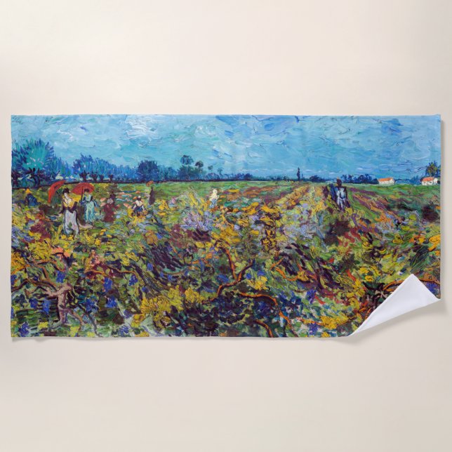 Serviette De Plage Vincent van Gogh - Vignoble vert (Devant)
