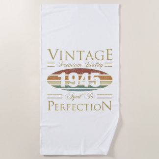 Serviette De Plage Vintage 1945 80e anniversaire