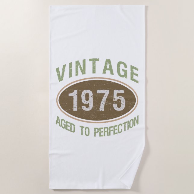 Serviette De Plage Vintage 1975 50e anniversaire (Devant)