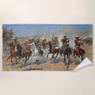 Serviette De Plage Vintage Cowboys, une touche pour le bois par Remin