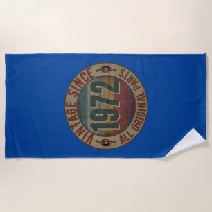 SERVIETTE DE PLAGE VINTAGE DEPUIS 1972 TOUTES PIÈCES D'ORIGINE