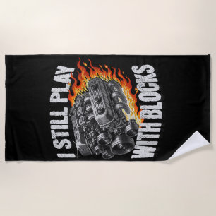 Serviette De Plage Vintage Mécanicien Garage Moteur De Voiture Avec L