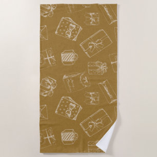 Serviette De Plage vintage merry christmas gipattern box