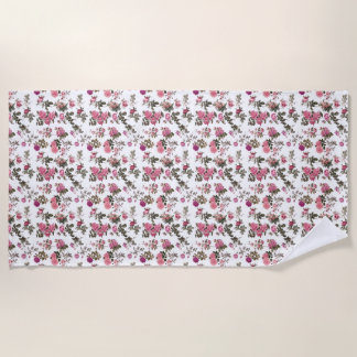 Serviette De Plage Vintage Pink Roses
