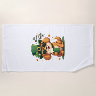 Serviette De Plage Vintage Soyez Là Avec Des Cloches Sur Chien St Pat