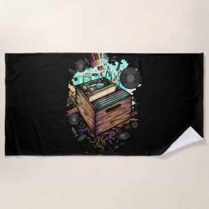 Serviette De Plage Vinyl Crate