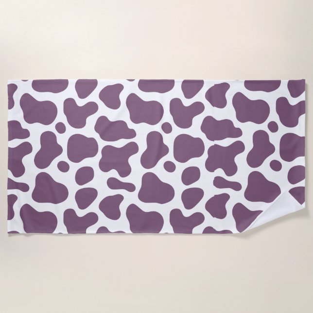 Serviette De Plage Violet Cow (Devant)