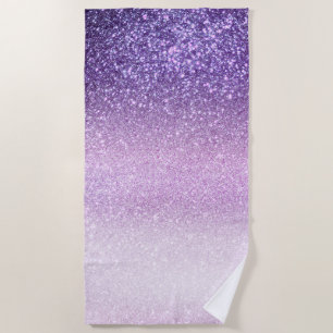 Serviette De Plage Violet Lilac Pastel Purple ombre