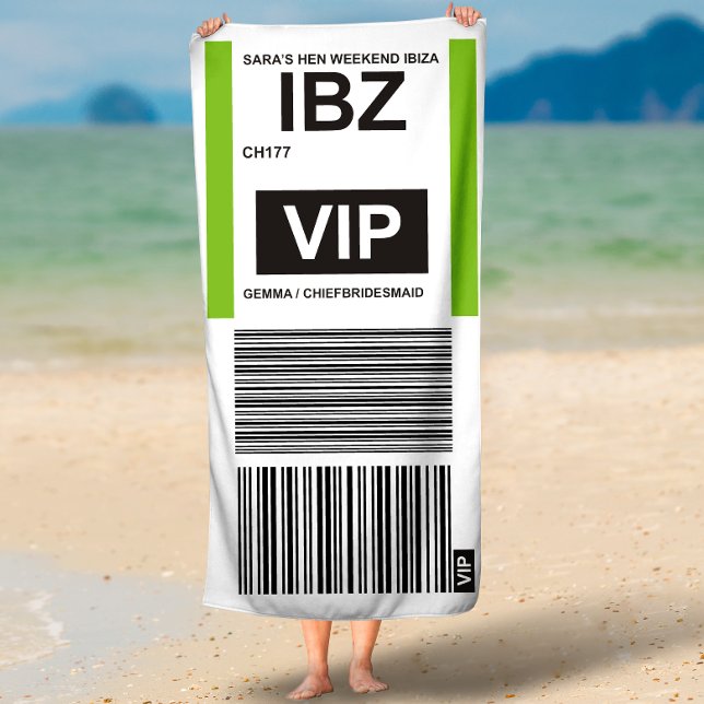 SERVIETTE DE PLAGE VIP TRAVEL (Créateur téléchargé)
