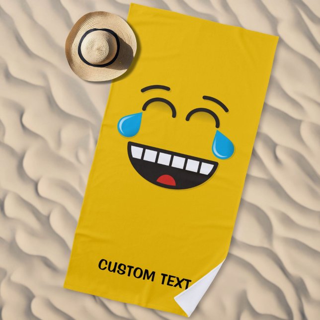 Serviette De Plage Visage Avec Des Larmes De Joie (Créateur téléchargé)