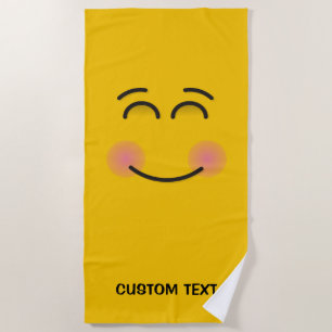 Serviette De Plage Visage souriant aux yeux souriants