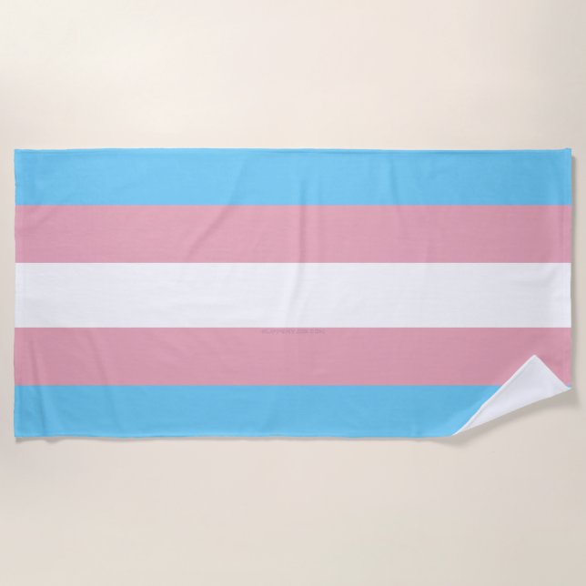 Serviette De Plage Visibilité du drapeau de fierté transgenre de Slip (Devant)