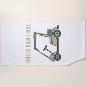 Serviette De Plage Voici comment je roule Golf Panier Funny Golfers