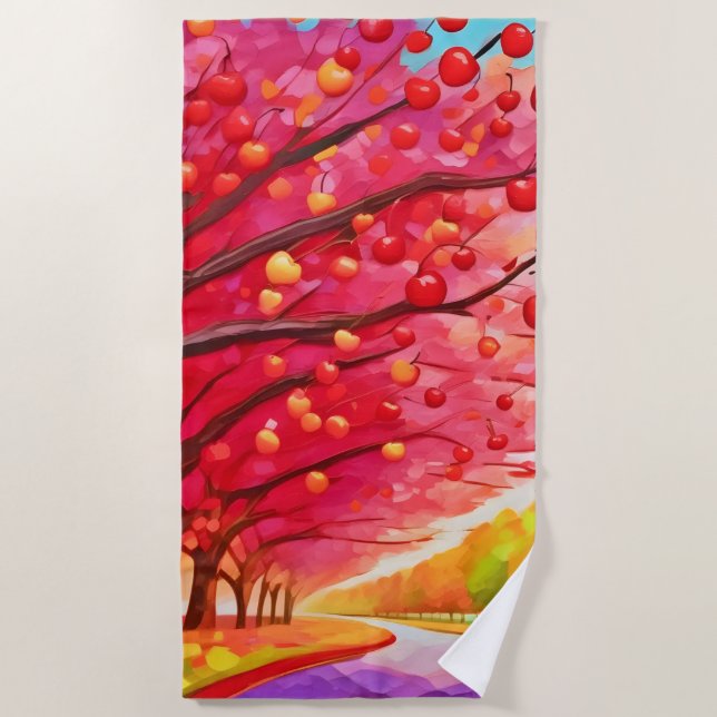 Serviette De Plage Voie Cherry Tree (Devant)