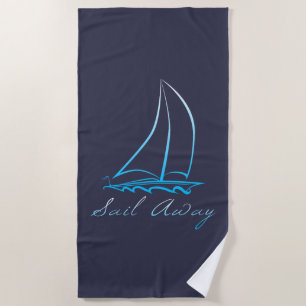 Serviette De Plage Voile nautique loin