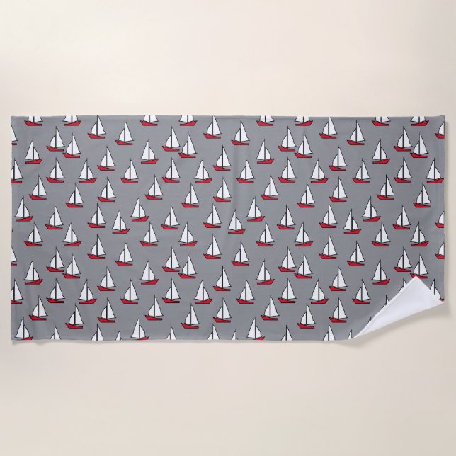 Serviette De Plage Voilier (Devant)