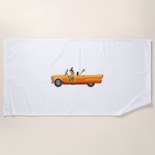 Serviette De Plage voiture halloween