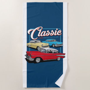 Serviette De Plage Voitures classiques des années cinquante