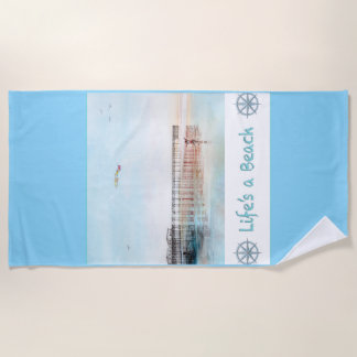 Serviette De Plage Voler Haut à Marée Basse