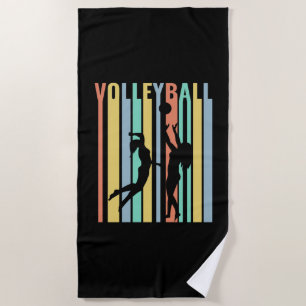 Serviette De Plage Volley-ball Beachvolleyball Retro