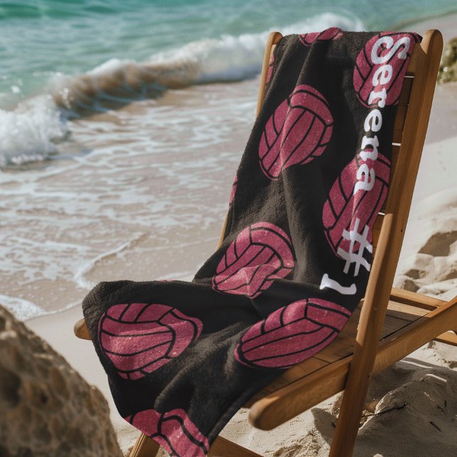 Serviette De Plage Volley-ball Monogram (Créateur téléchargé)