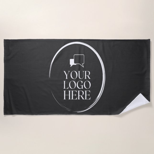 Serviette De Plage Votre logo ici moderne (Devant)