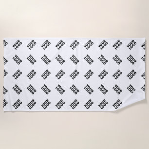 Serviette De Plage Votre logo Motif répété de substitution simple